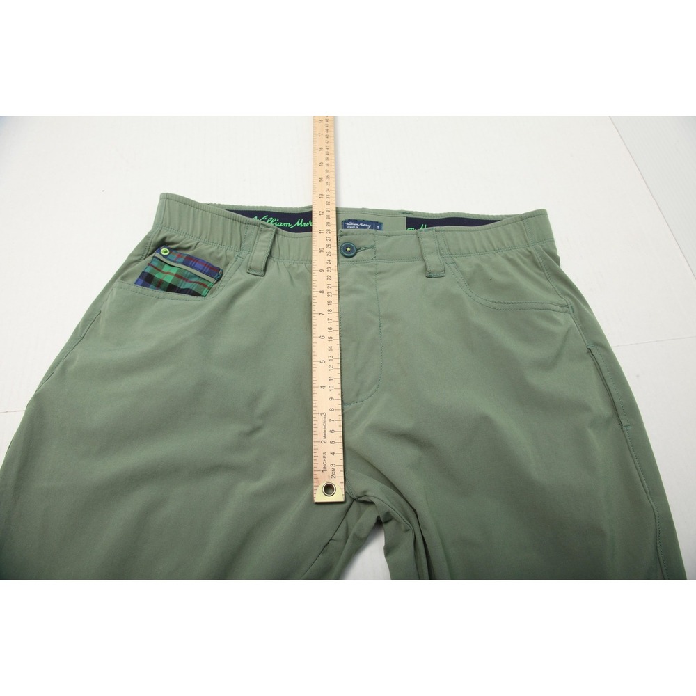 William Murray Pants Mens 34 Olive Green Straight Fit Golf Performance Stretch - Picture 12 of 16